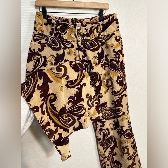 Stretch Velvet Mid-Rise Pants - Picture 2 of 3